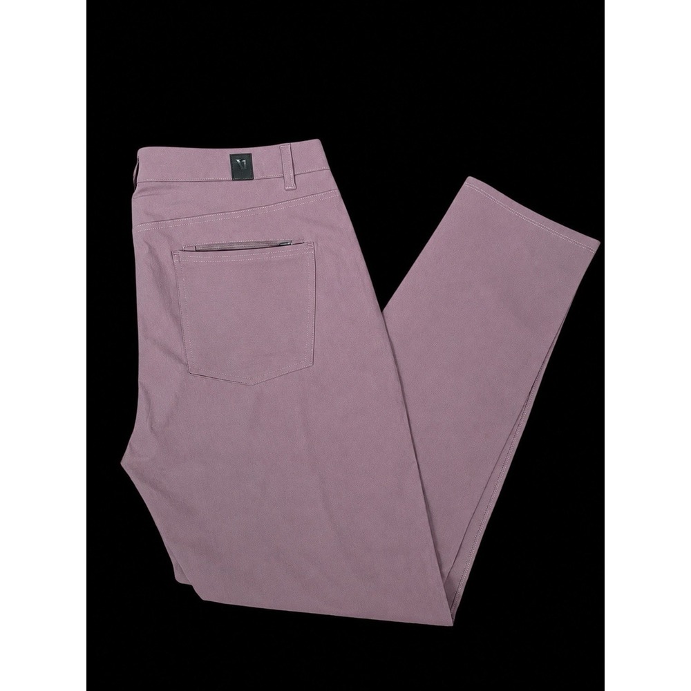 Vuori Meta Performance Chino Pants Mens 38X32 Chestnut Mauve 4way Stretch New - Picture 5 of 8